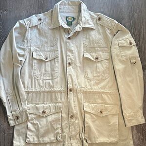 Cabela's Military / Safari, Hunting canvas Field Jacket light tan.